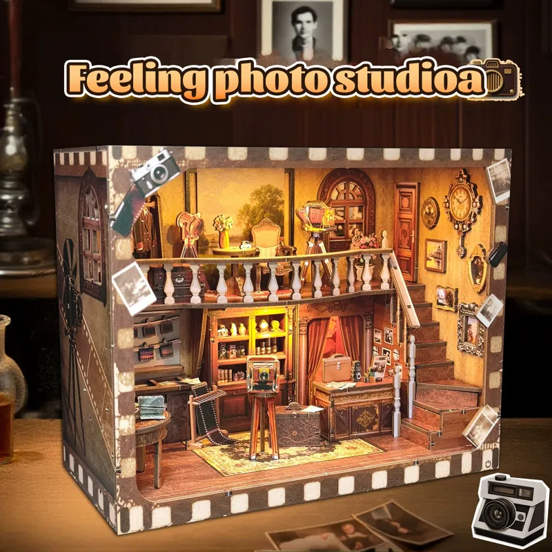 Vintage photo studio book nook kit