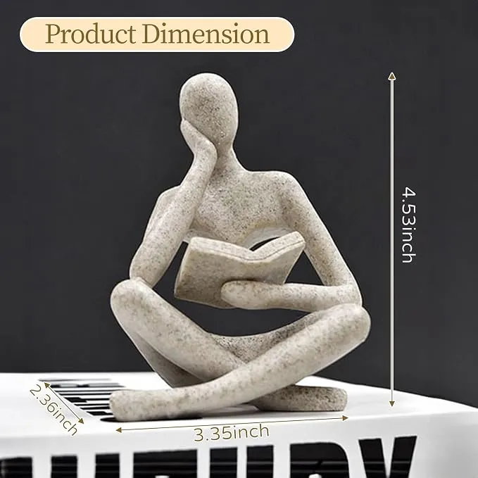 Reading thinker sculpture